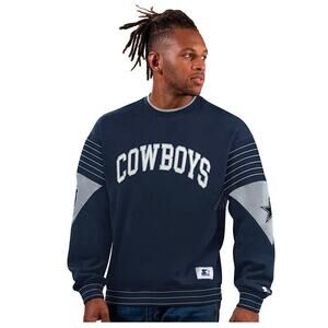 Starter Men's Dallas Cowboys Face-Off Navy Pullover Sweatshirt XXL Crewneck NFL